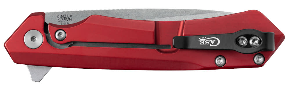 Case Knives Case ® | Red Anodized Aluminum Kinzua® with Spear Blade Knife