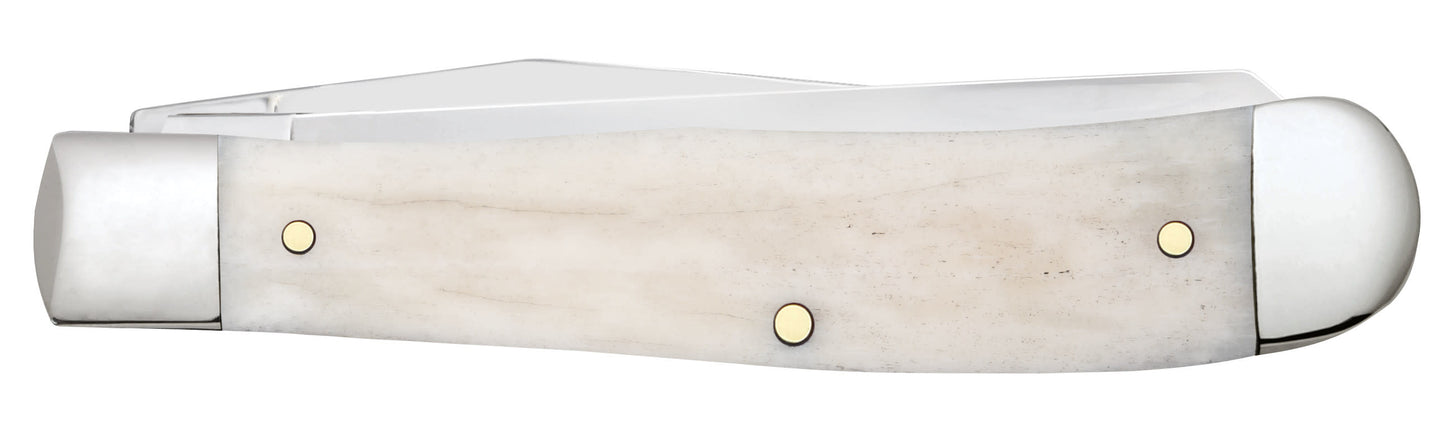 Case Knives Sportsman Series Hunter Embellished Smooth Natural Bone Trapper Knife