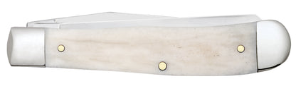 Case Knives Sportsman Series Hunter Embellished Smooth Natural Bone Trapper Knife