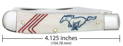 Case Knives Ford Mustang Trapper Gift Set Embellished Smooth Natural Bone