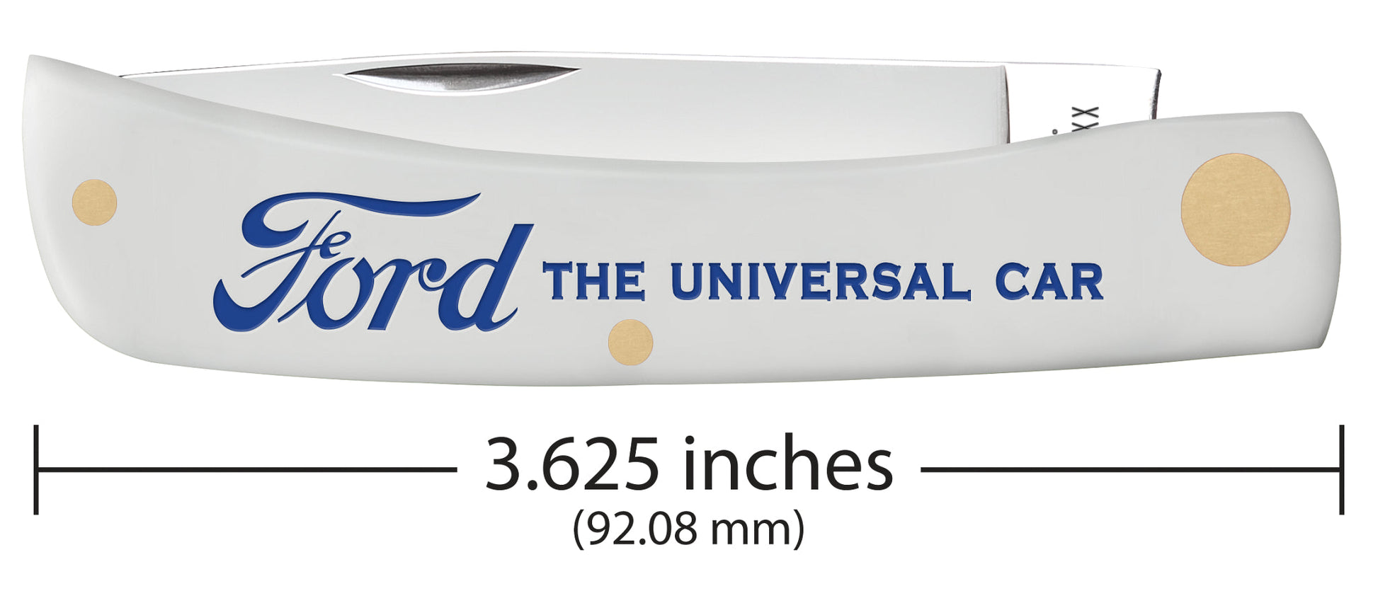 Case Knives Ford Smooth White Synthetic Sod Buster® Jr