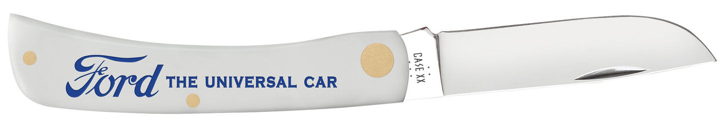 Case Knives Ford Smooth White Synthetic Sod Buster® Jr