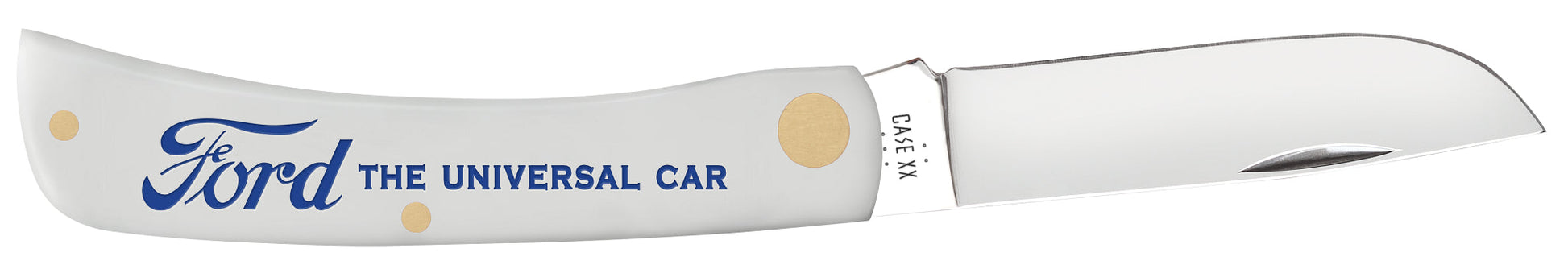 Case Knives Ford Smooth White Synthetic Sod Buster® Jr