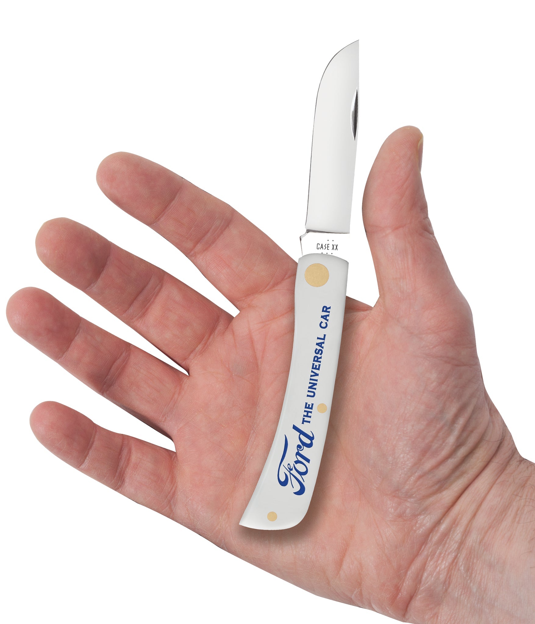 Case Knives Ford Smooth White Synthetic Sod Buster® Jr