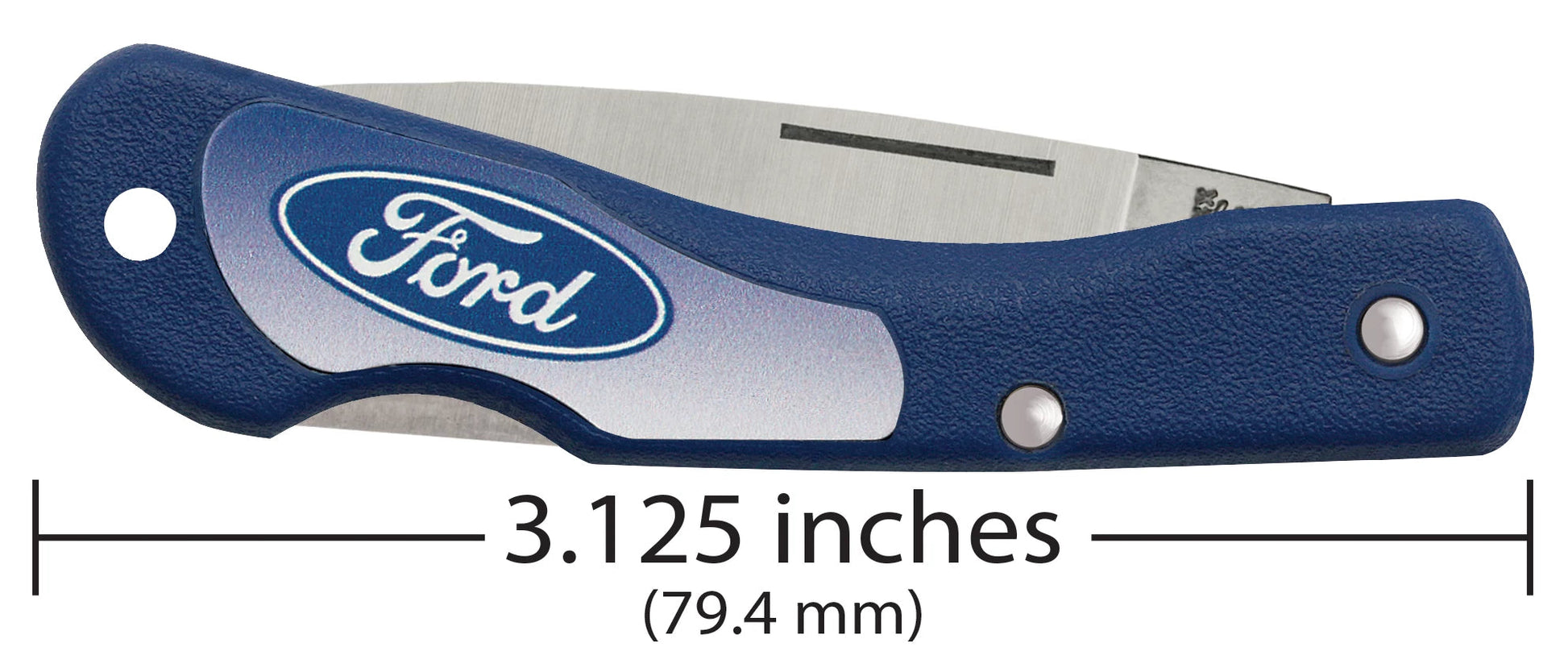 Case Knives Ford Smooth Blue Synthetic Mini Blackhorn® with Imprinted Inlay
