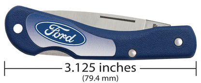 Case Knives Ford Smooth Blue Synthetic Mini Blackhorn® with Imprinted Inlay