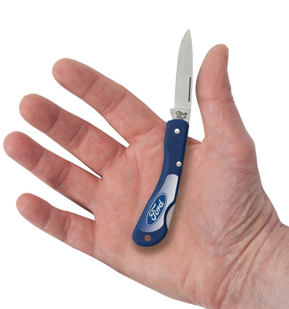 Case Knives Ford Smooth Blue Synthetic Mini Blackhorn® with Imprinted Inlay