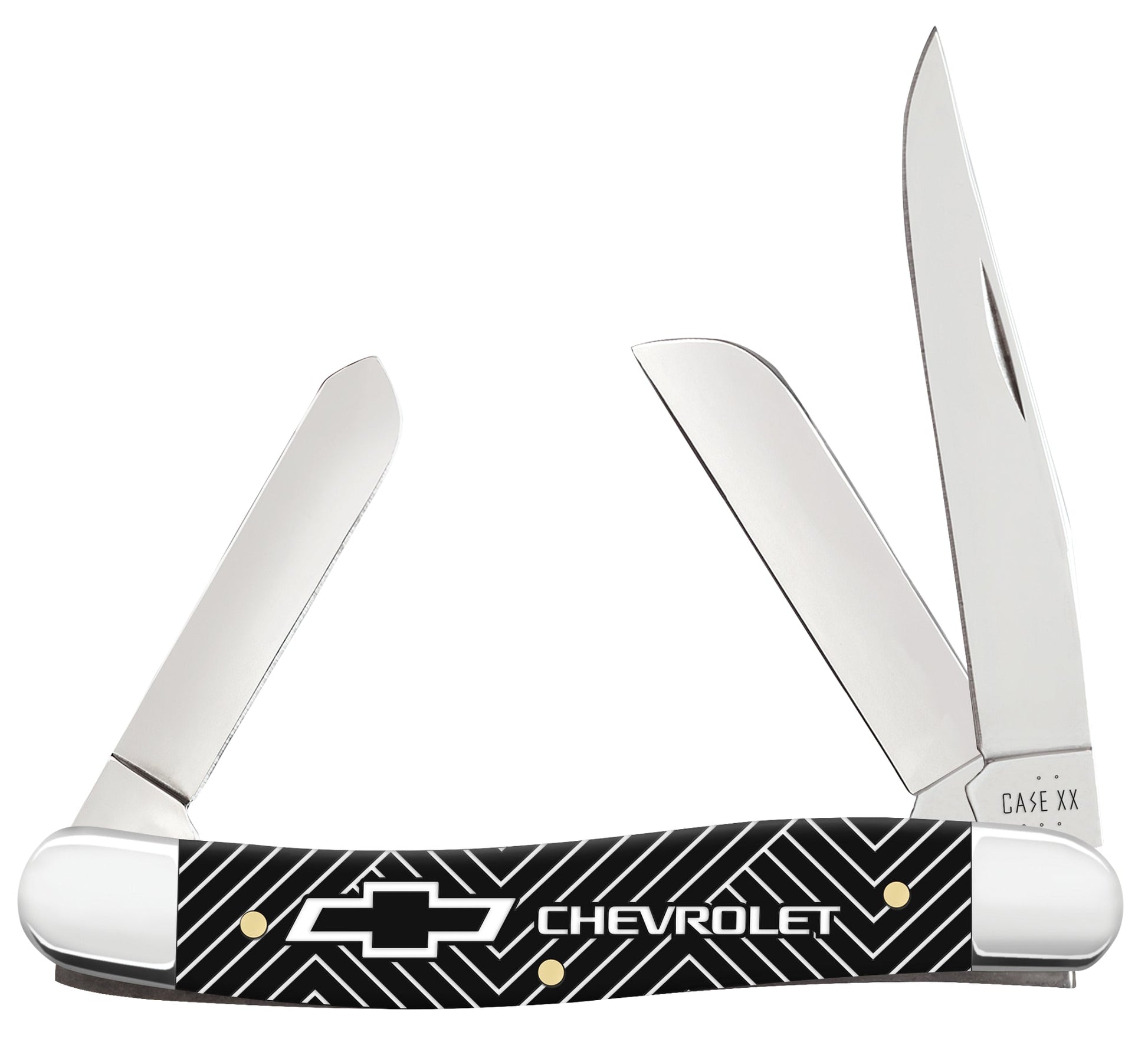 Case Knives Chevrolet® Embellished Smooth Black Synthetic Medium Stockman