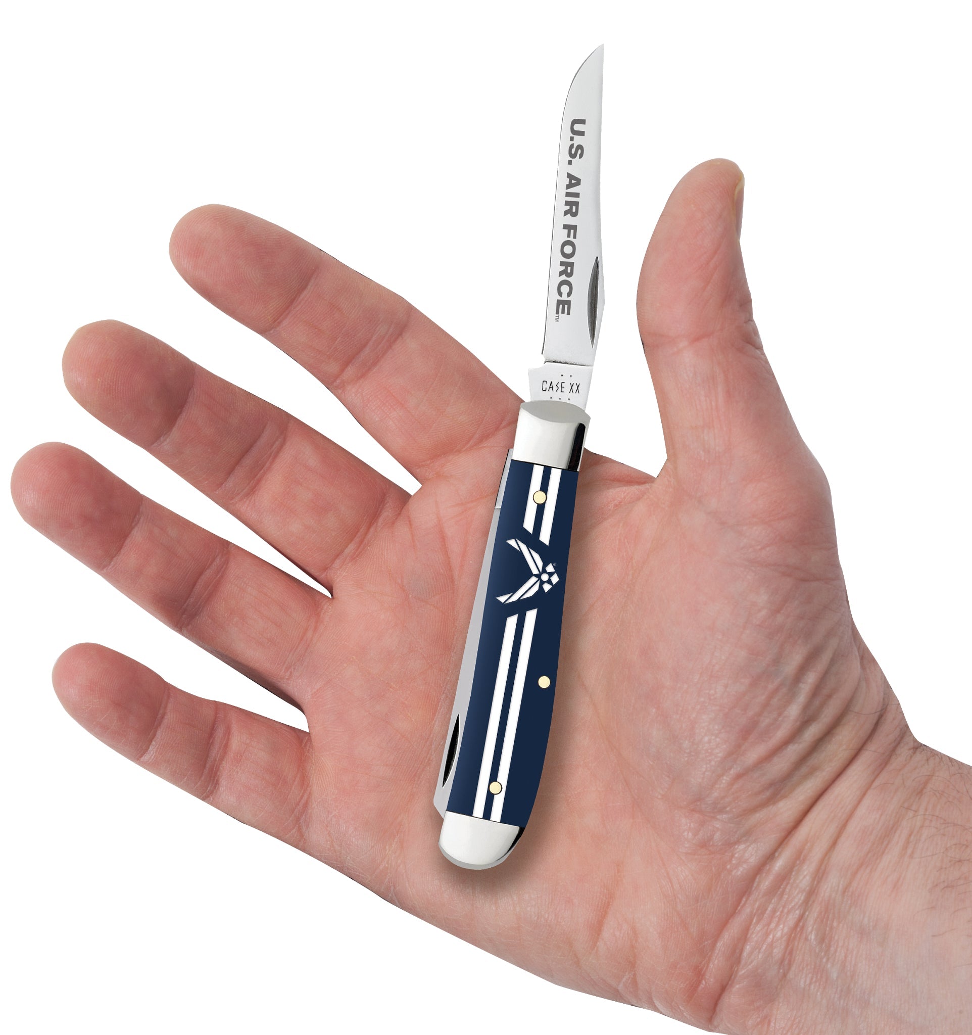 Case Knives U.S. Air Force™ Embellished Smooth Navy Blue Synthetic Mini Trapper