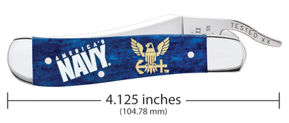 Case Knives US Navy® Smooth Navy Blue Bone RussLock®