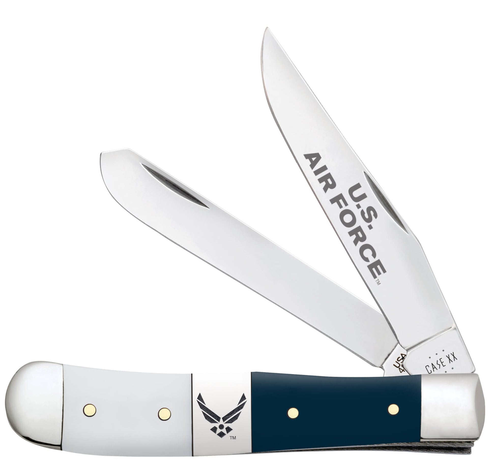 Case Knives U.S. Air Force™ Smooth White/Blue Synthetic Trapper Gift Set