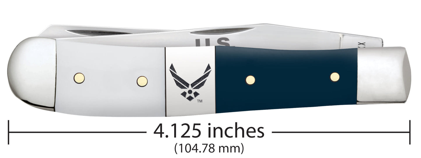 Case Knives U.S. Air Force™ Smooth White/Blue Synthetic Trapper Gift Set