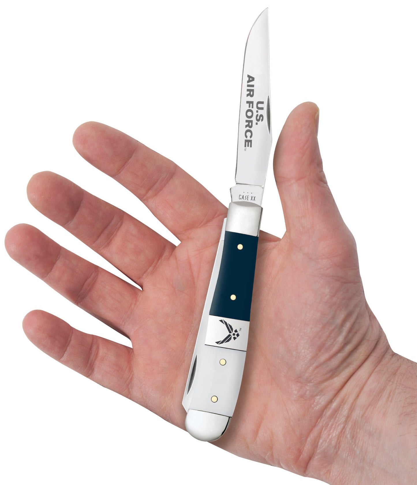 Case Knives U.S. Air Force™ Smooth White/Blue Synthetic Trapper Gift Set