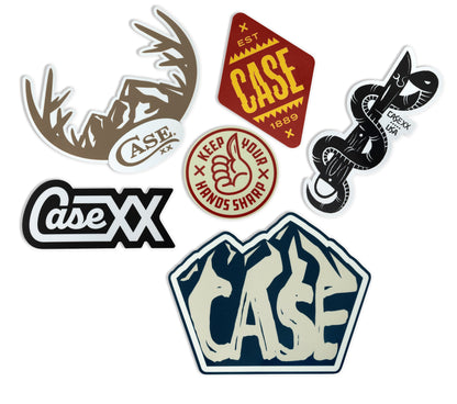 Case Knives Set of 6 Case Assorted Sticker Pack