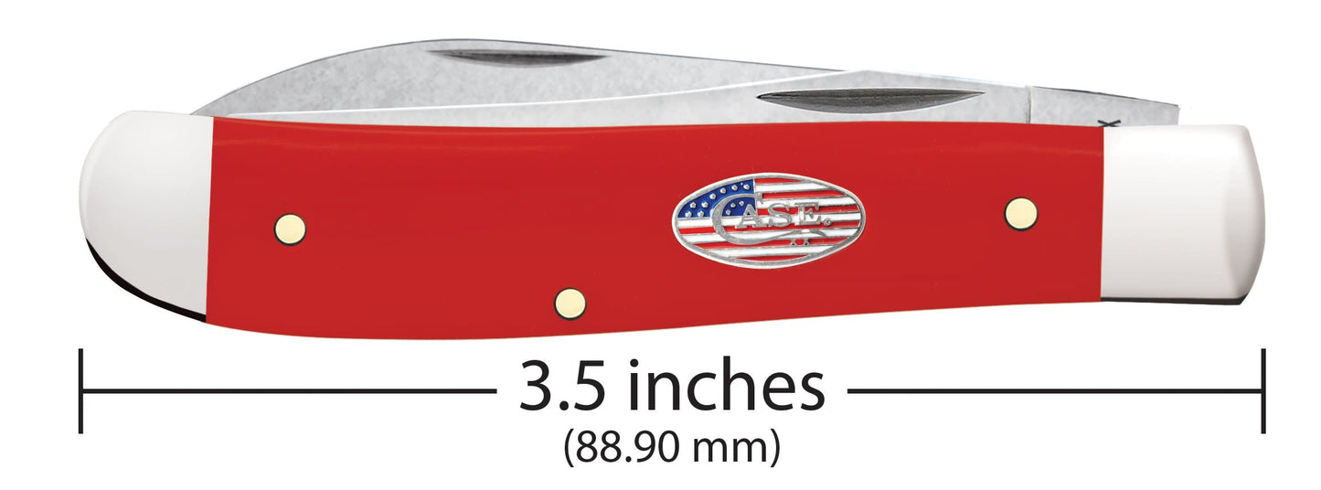Case Knives American Workman Smooth Red Synthetic CS Mini Trapper