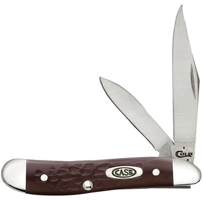 Case Knives Brown Synthetic Peanut Knife