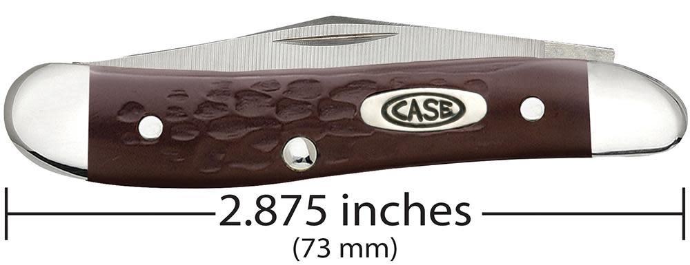 Case Knives Brown Synthetic Peanut Knife