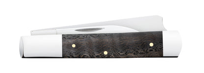 Case Knives Smooth Black Curly Oak Wood Trapper Knife