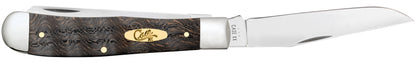 Case Knives Smooth Black Curly Oak Wood Trapper Knife