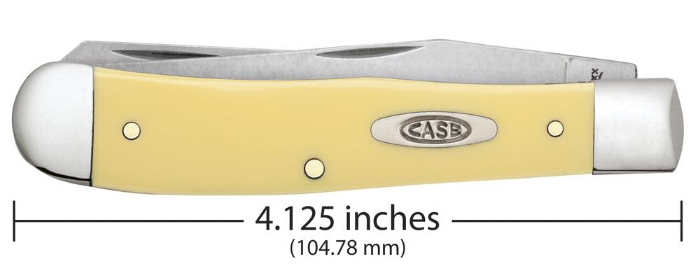 Case Knives Yellow Synthetic Trapper Knife w/ Clip