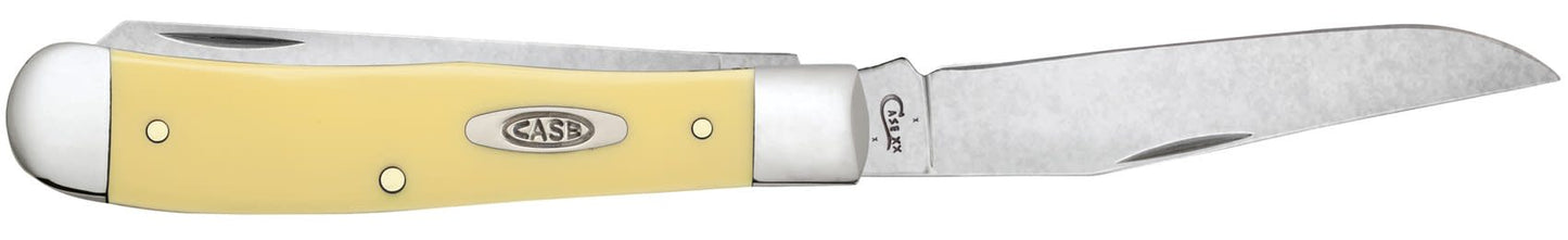 Case Knives Yellow Synthetic Trapper Knife w/ Clip