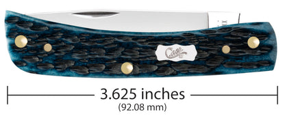 Case Knives Pocket Worn® Peach Seed Jig Mediterranean Blue Bone Sod Buster® Jr Knife