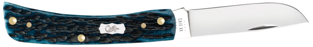 Case Knives Pocket Worn® Peach Seed Jig Mediterranean Blue Bone Sod Buster® Jr Knife
