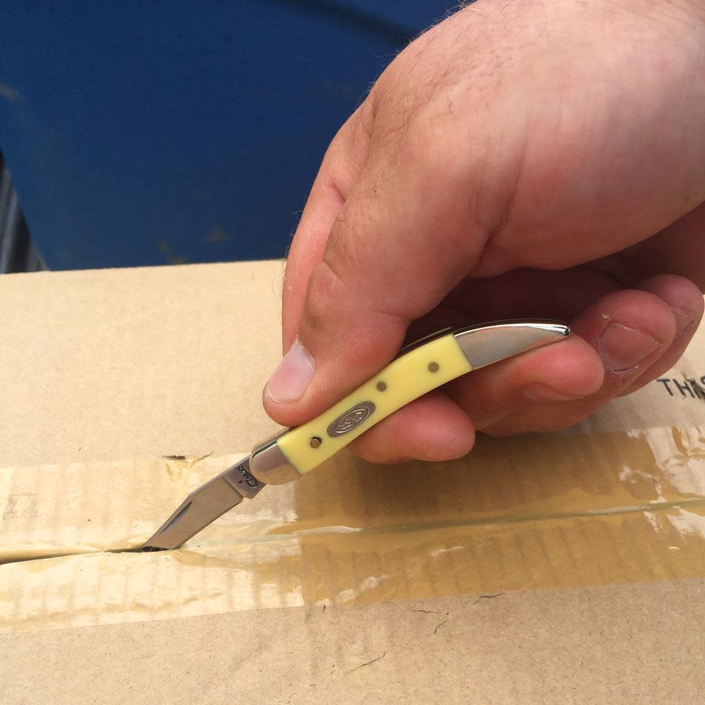 Case Knives Yellow Synthetic CS Small Texas Toothpick Knife