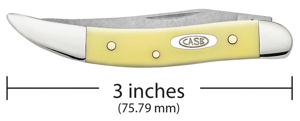 Case Knives Yellow Synthetic CS Small Texas Toothpick Knife