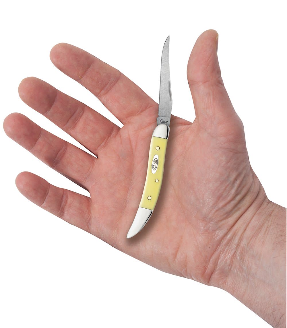 Case Knives Yellow Synthetic CS Small Texas Toothpick Knife
