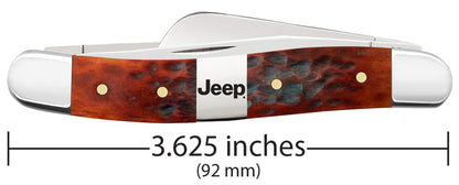 Case Knives Jeep® Medium Stockman Gift Set - Peach Seed Jig Chestnut Bone w/ Embellished Center Bolster