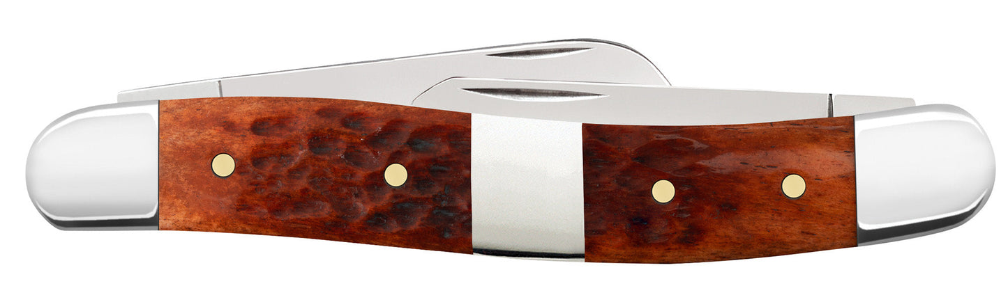 Case Knives Jeep® Medium Stockman Gift Set - Peach Seed Jig Chestnut Bone w/ Embellished Center Bolster