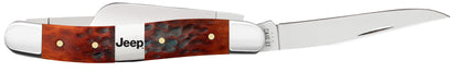 Case Knives Jeep® Medium Stockman Gift Set - Peach Seed Jig Chestnut Bone w/ Embellished Center Bolster