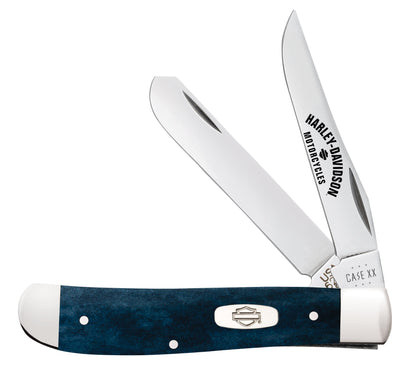 Case Knives Harley-Davidson® Smooth Mediterranean Blue Bone Mini Trapper