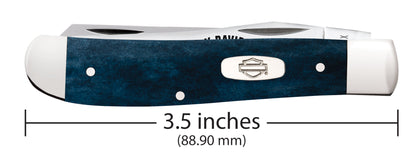 Case Knives Harley-Davidson® Smooth Mediterranean Blue Bone Mini Trapper