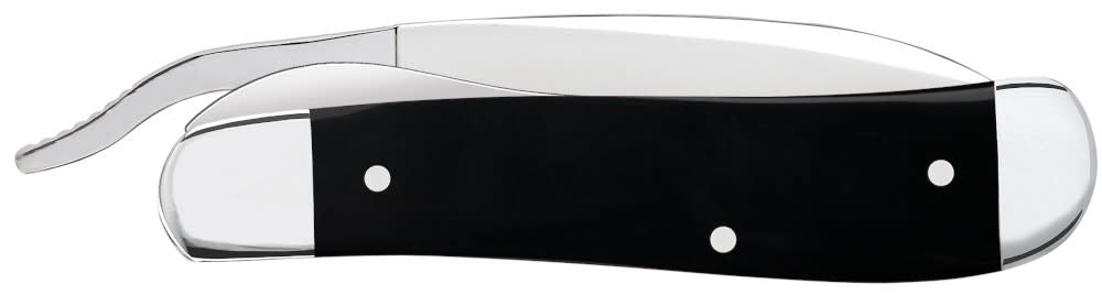 Case Knives John Deere Embellished Smooth Black Synthetic RussLock® with Embellished Bolsters