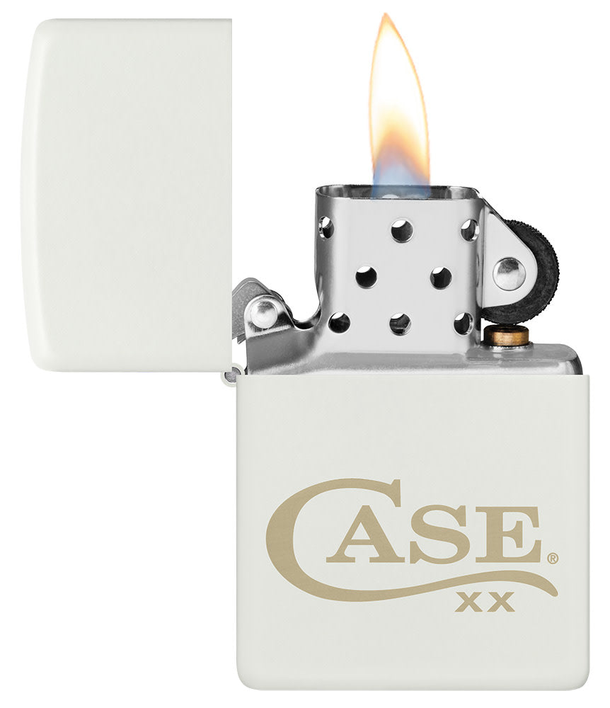 Case Knives Zippo® Case Logo White Matte Lighter