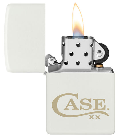 Case Knives Zippo® Case Logo White Matte Lighter