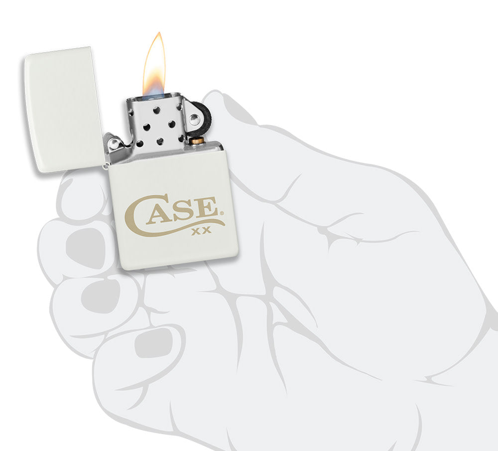 Case Knives Zippo® Case Logo White Matte Lighter