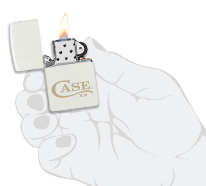 Case Knives Zippo® Case Logo White Matte Lighter