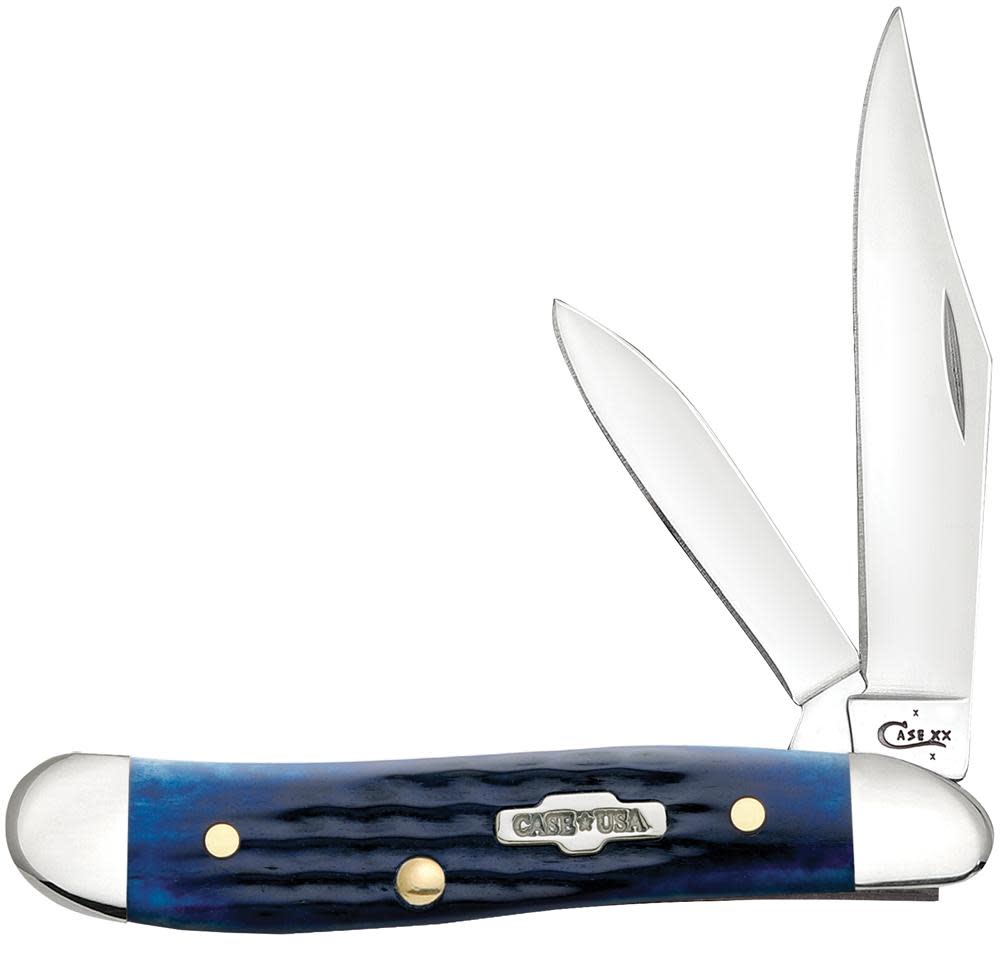 Case Knives Rogers Corn Cob Jig Blue Bone Peanut Knife