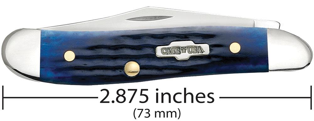 Case Knives Rogers Corn Cob Jig Blue Bone Peanut Knife