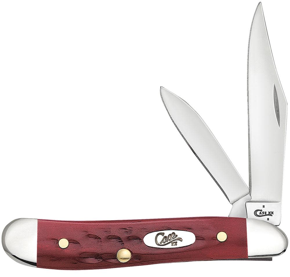 Case Knives Pocket Worn® Corn Cob Jig Old Red Bone Peanut Knife