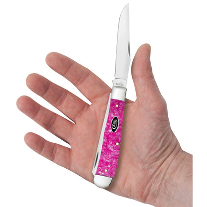 Case Knives Smooth Pink Crackle Kirinite® Trapper