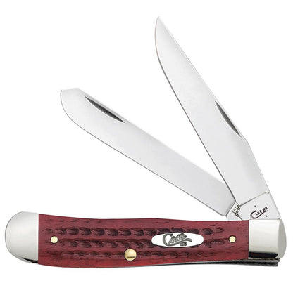 Case Knives Pocket Worn® Corn Cob Jig Old Red Bone Trapper Knife