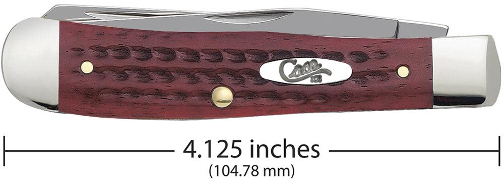 Case Knives Pocket Worn® Corn Cob Jig Old Red Bone Trapper Knife