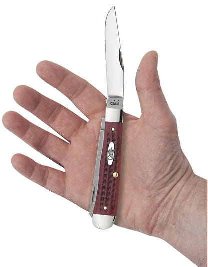 Case Knives Pocket Worn® Corn Cob Jig Old Red Bone Trapper Knife