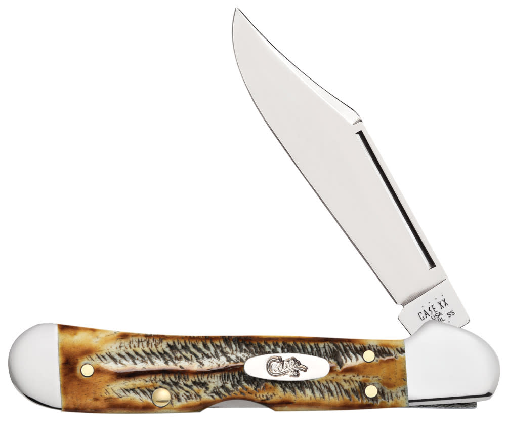 Case Knives Jigged Case 6.5 BoneStag® Mini CopperLock® Knife