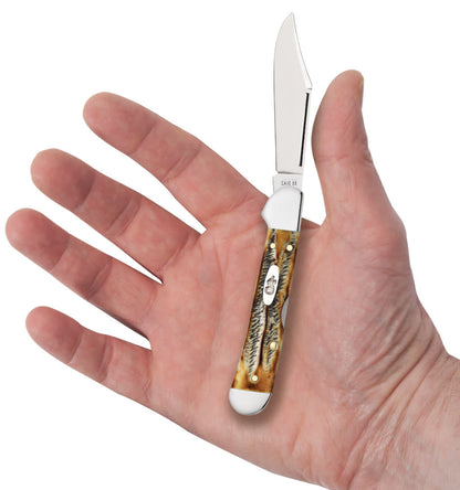 Case Knives Jigged Case 6.5 BoneStag® Mini CopperLock® Knife