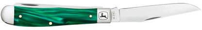 Case Knives John Deere Smooth Green Pearl Kirinite® Trapper Knife